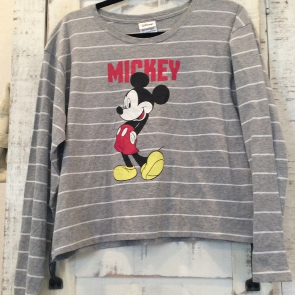 Mickey Mouse crop top, long sleeves, size L